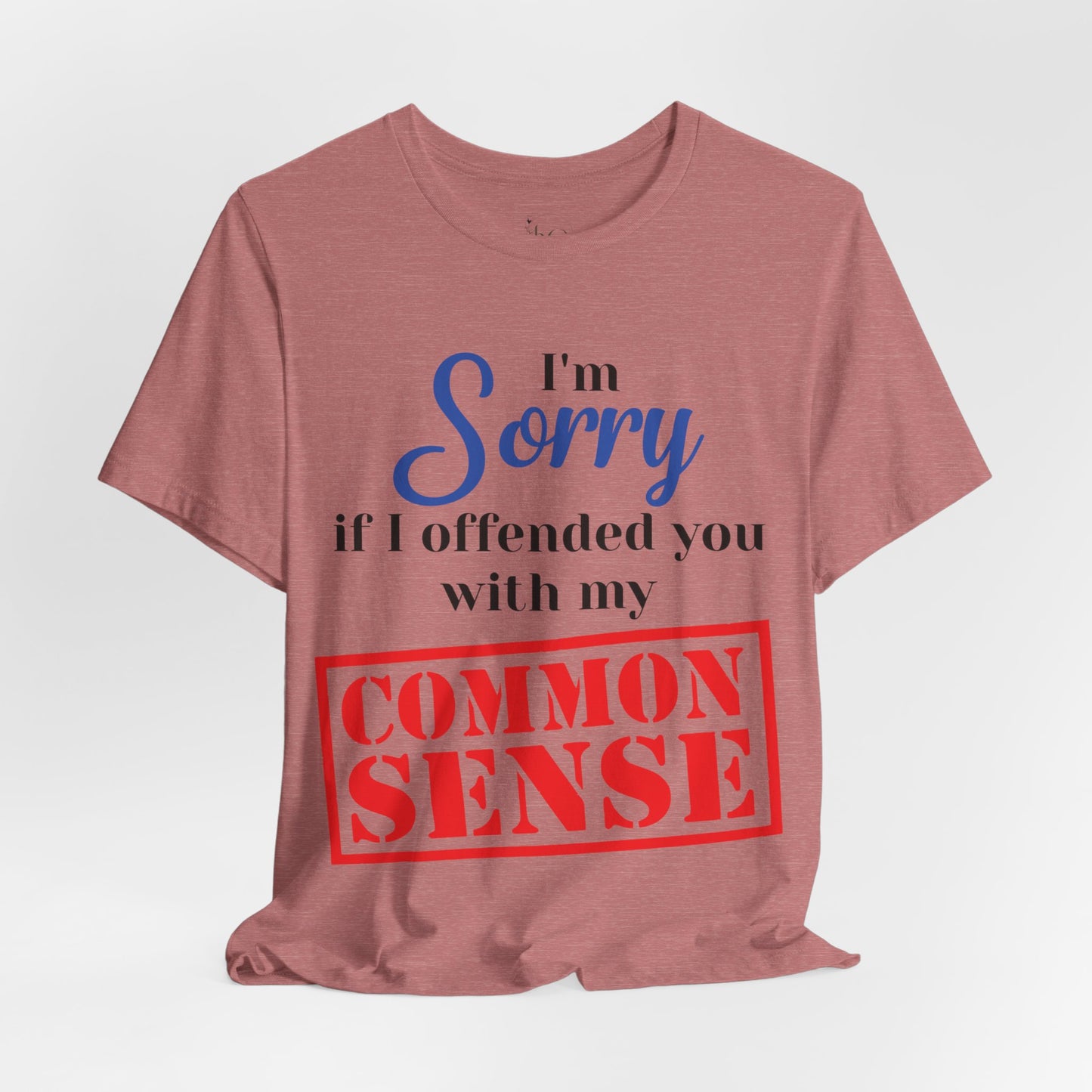 Funny “Sorry If I Offended You With My Common Sense” T-Shirt – Sarcastic Graphic Tee for Men & Women – Bold Statement Shirt