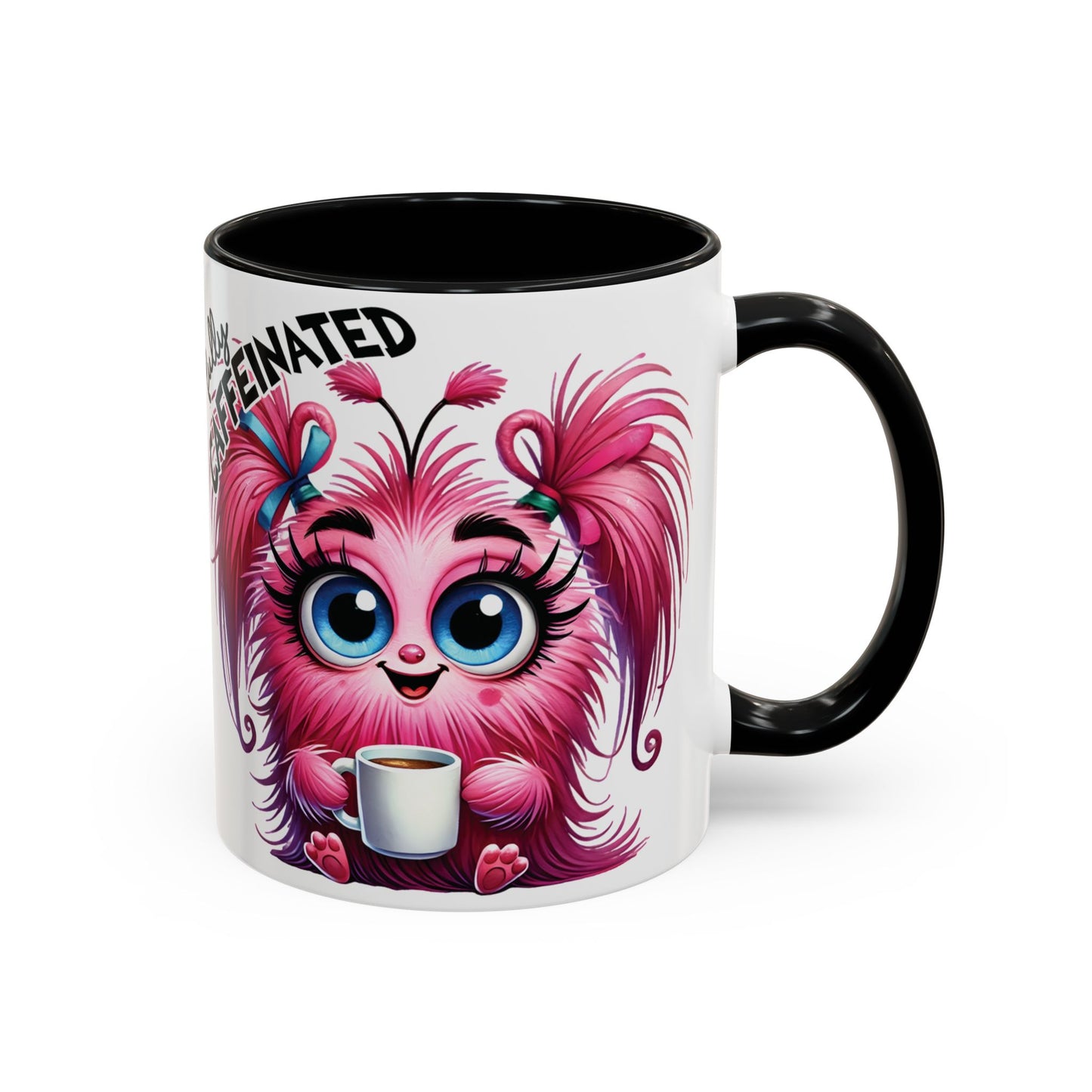 Coffee Mug - Angry Monster Before Caffeine, Happy Monster After Caffeine - Cute and Funny Design