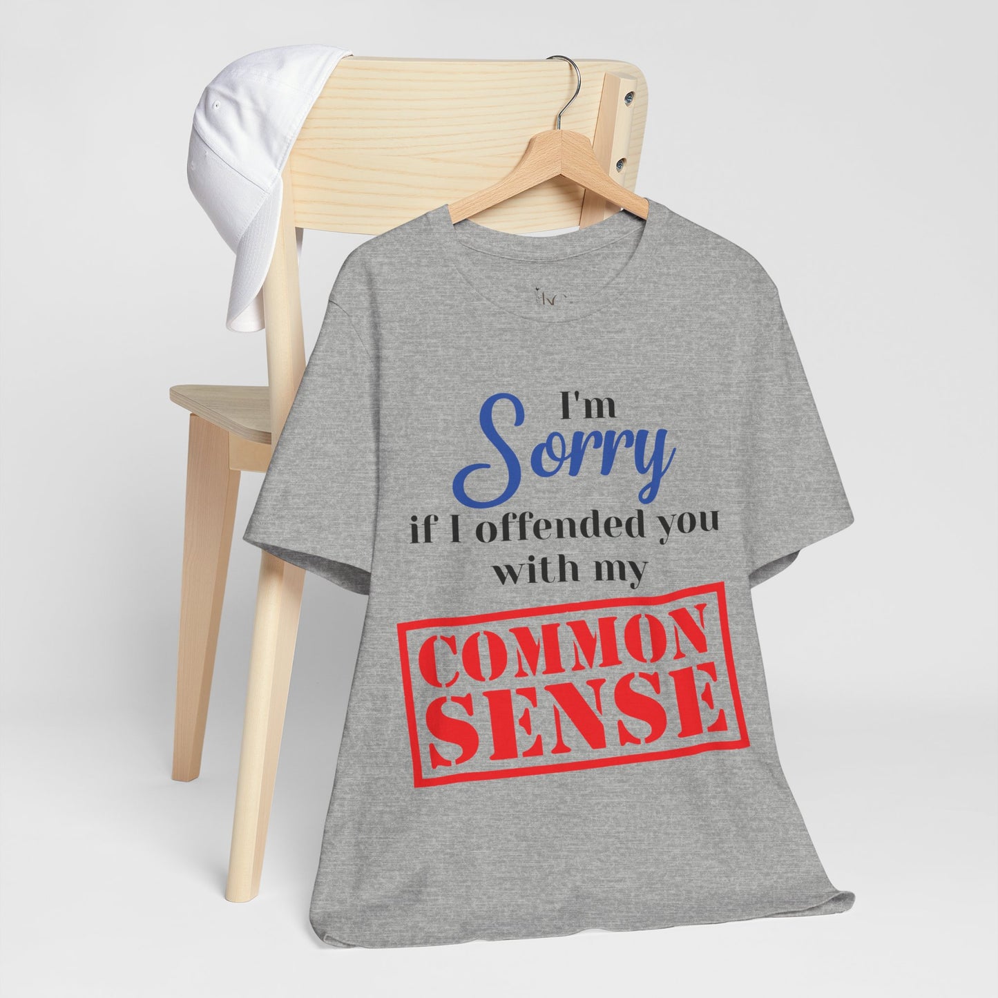 Funny “Sorry If I Offended You With My Common Sense” T-Shirt – Sarcastic Graphic Tee for Men & Women – Bold Statement Shirt