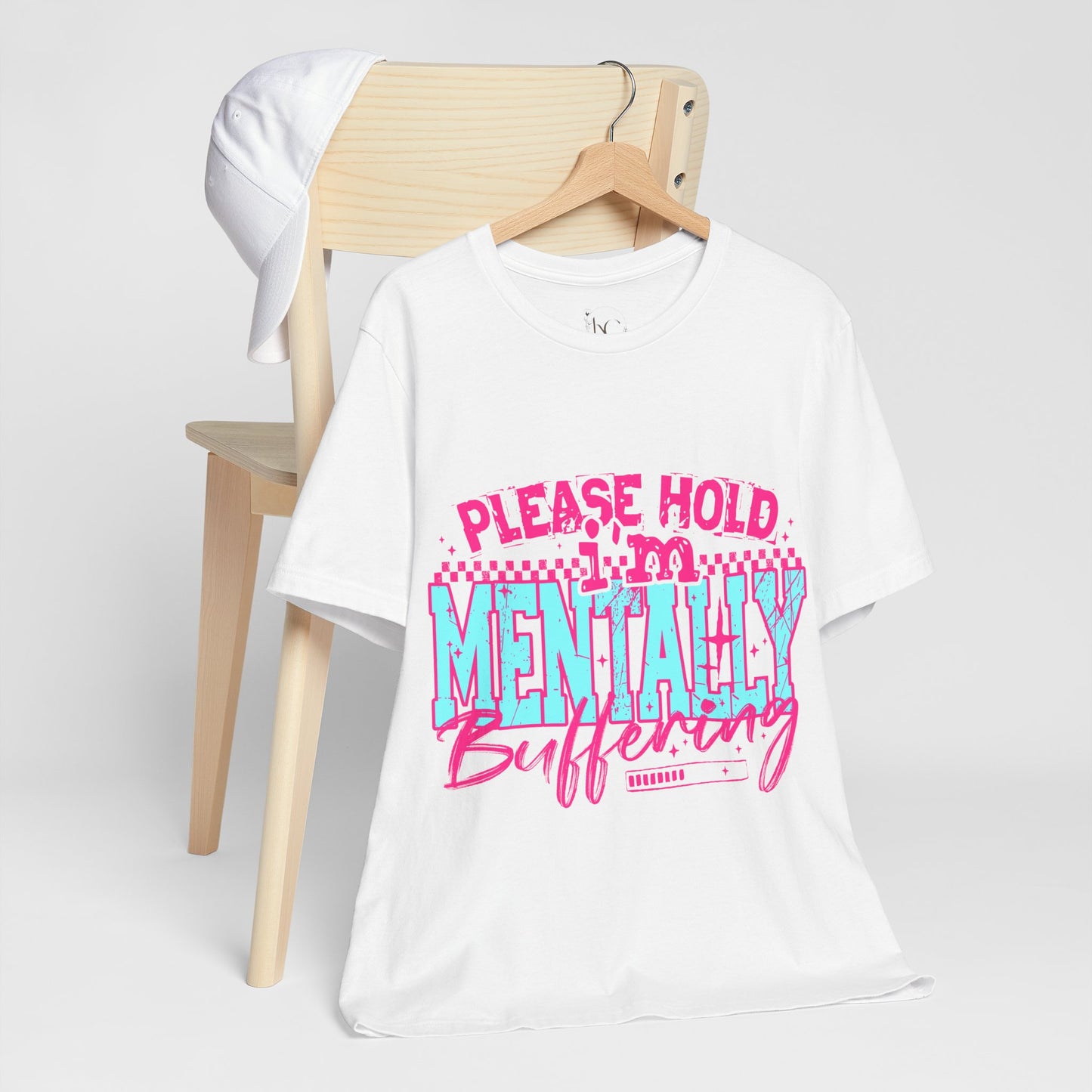 "Please Wait I’m Mentally Buffering" Funny Graphic T-Shirt – Sarcastic Humor Tee for Everyday Wear