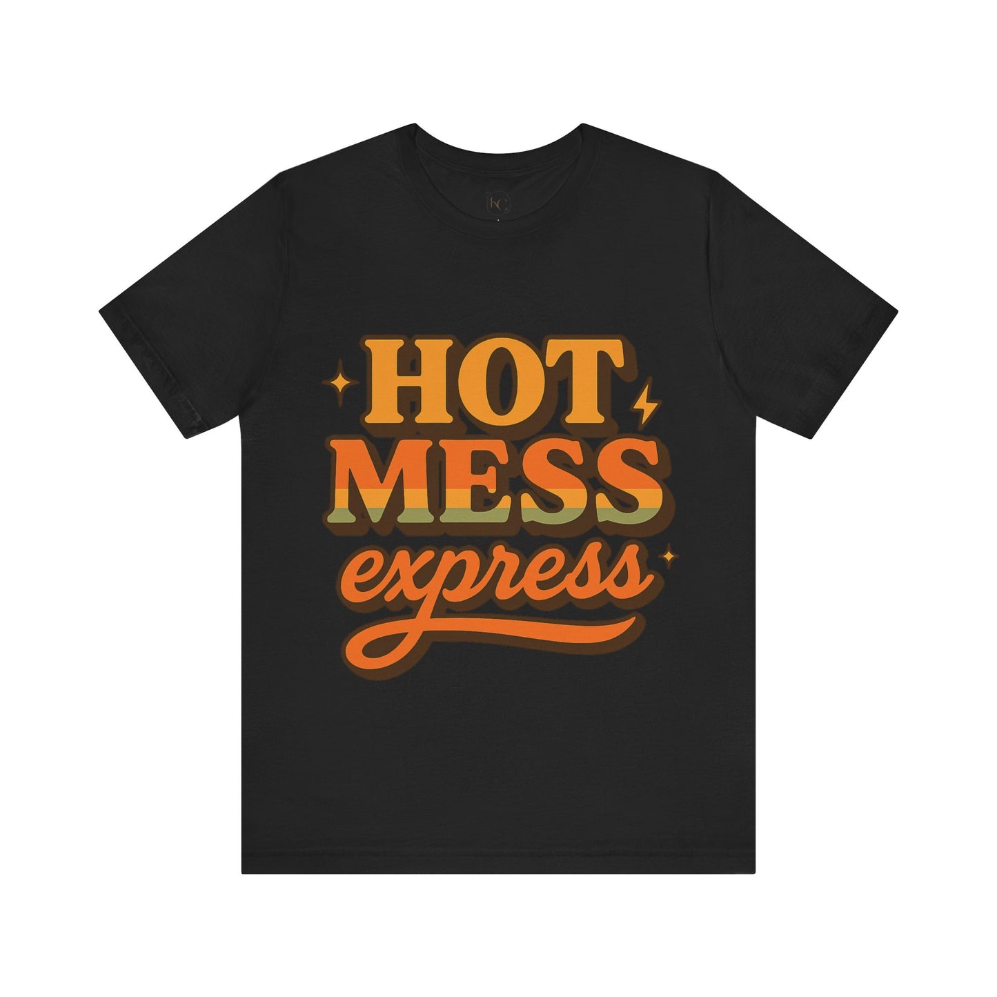 Hot Mess Express T-Shirt | Funny Women’s Graphic Tee | Retro Vintage Shirt for Moms, Coffee Lovers, Busy Women | Cute Casual Top