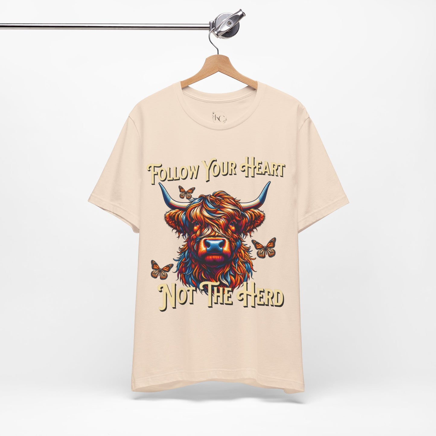 Highland Cow "Follow Your Heart Not the Herd" Graphic T-Shirt – Western Farm Style Tee