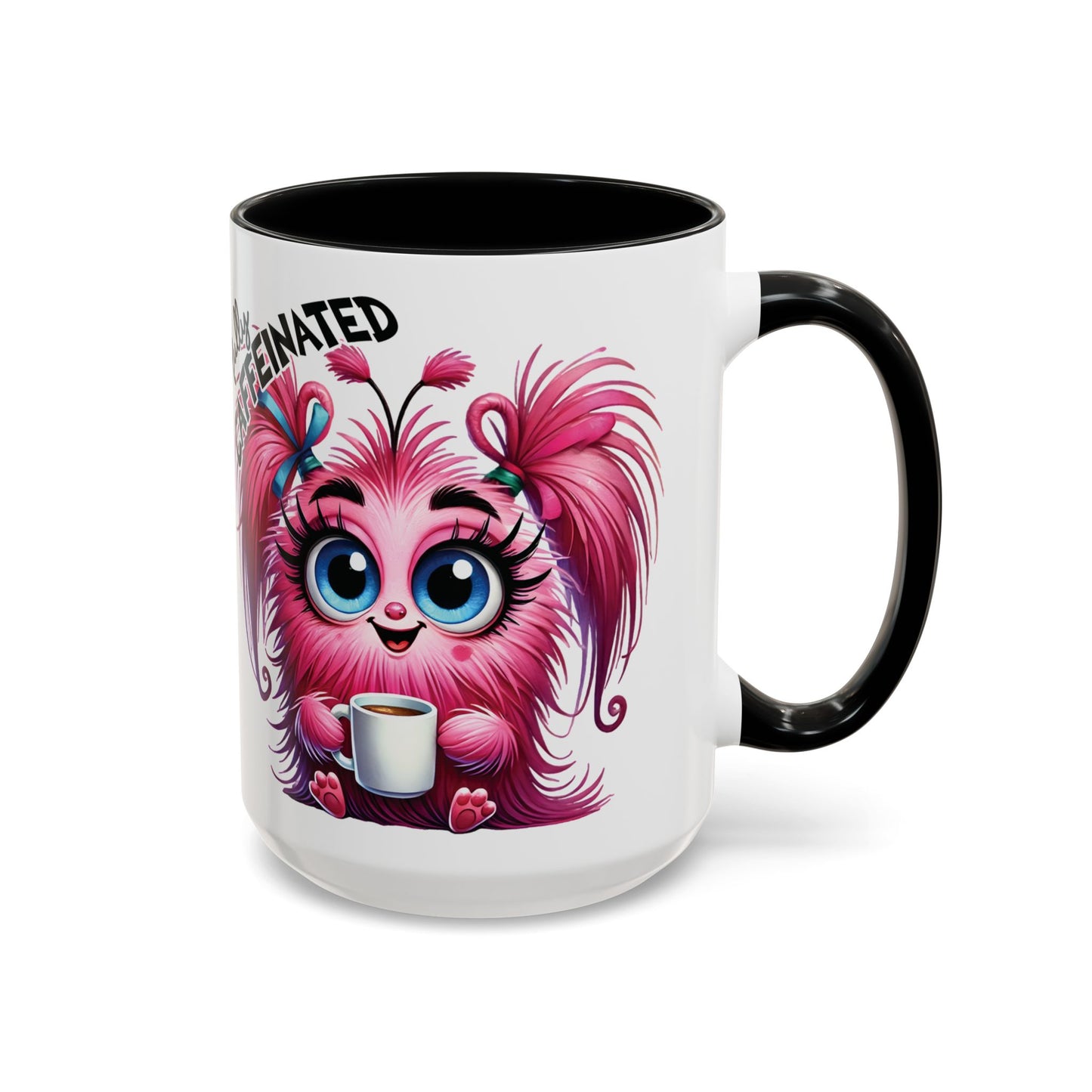 Coffee Mug - Angry Monster Before Caffeine, Happy Monster After Caffeine - Cute and Funny Design