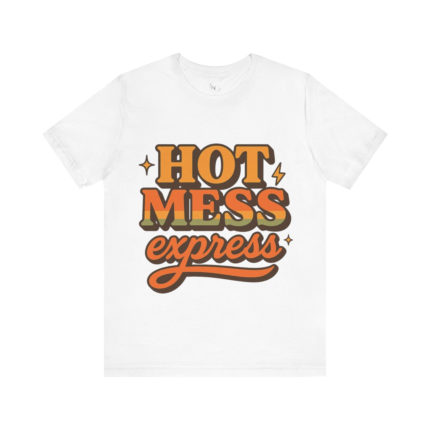 Hot Mess Express T-Shirt | Funny Women’s Graphic Tee | Retro Vintage Shirt for Moms, Coffee Lovers, Busy Women | Cute Casual Top