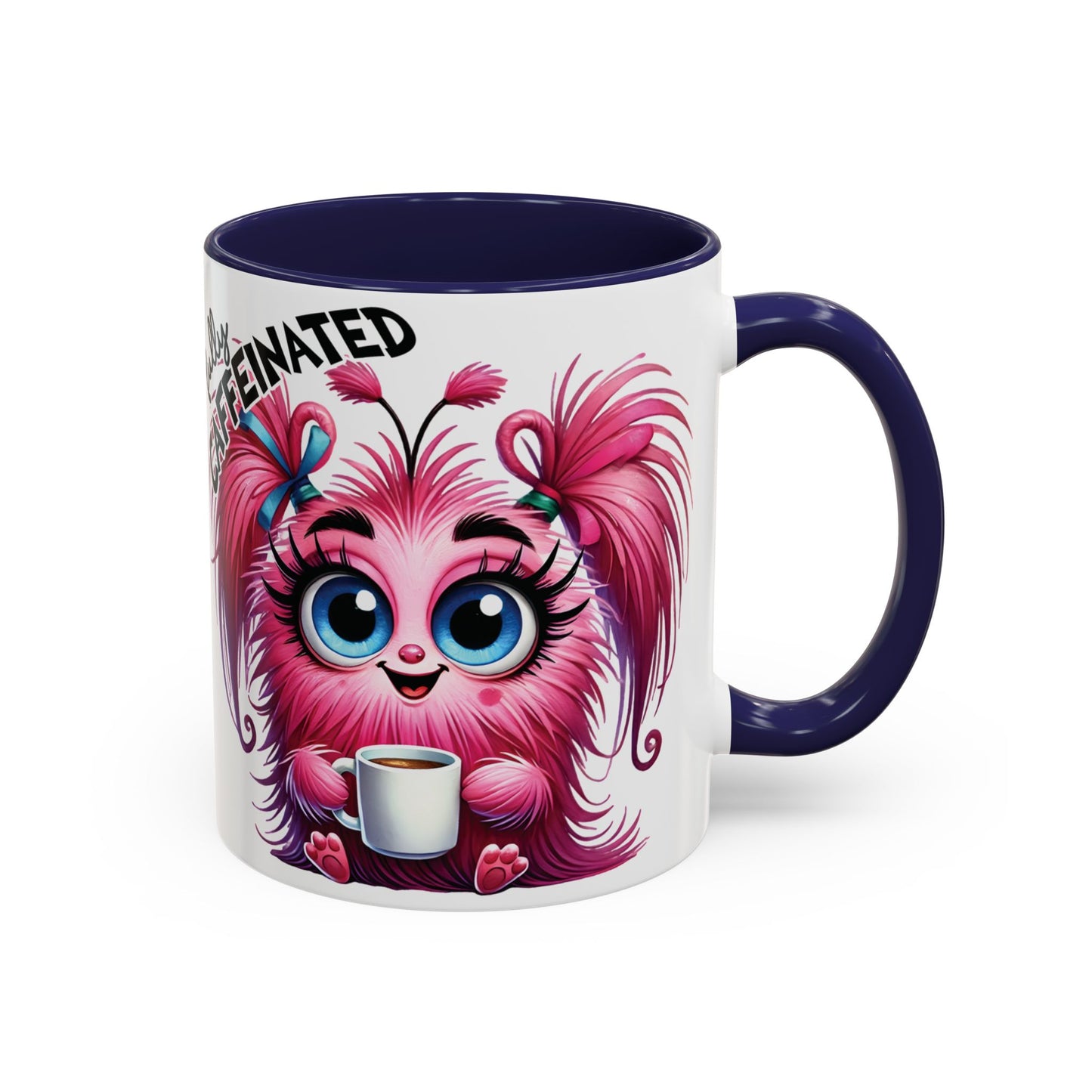 Coffee Mug - Angry Monster Before Caffeine, Happy Monster After Caffeine - Cute and Funny Design