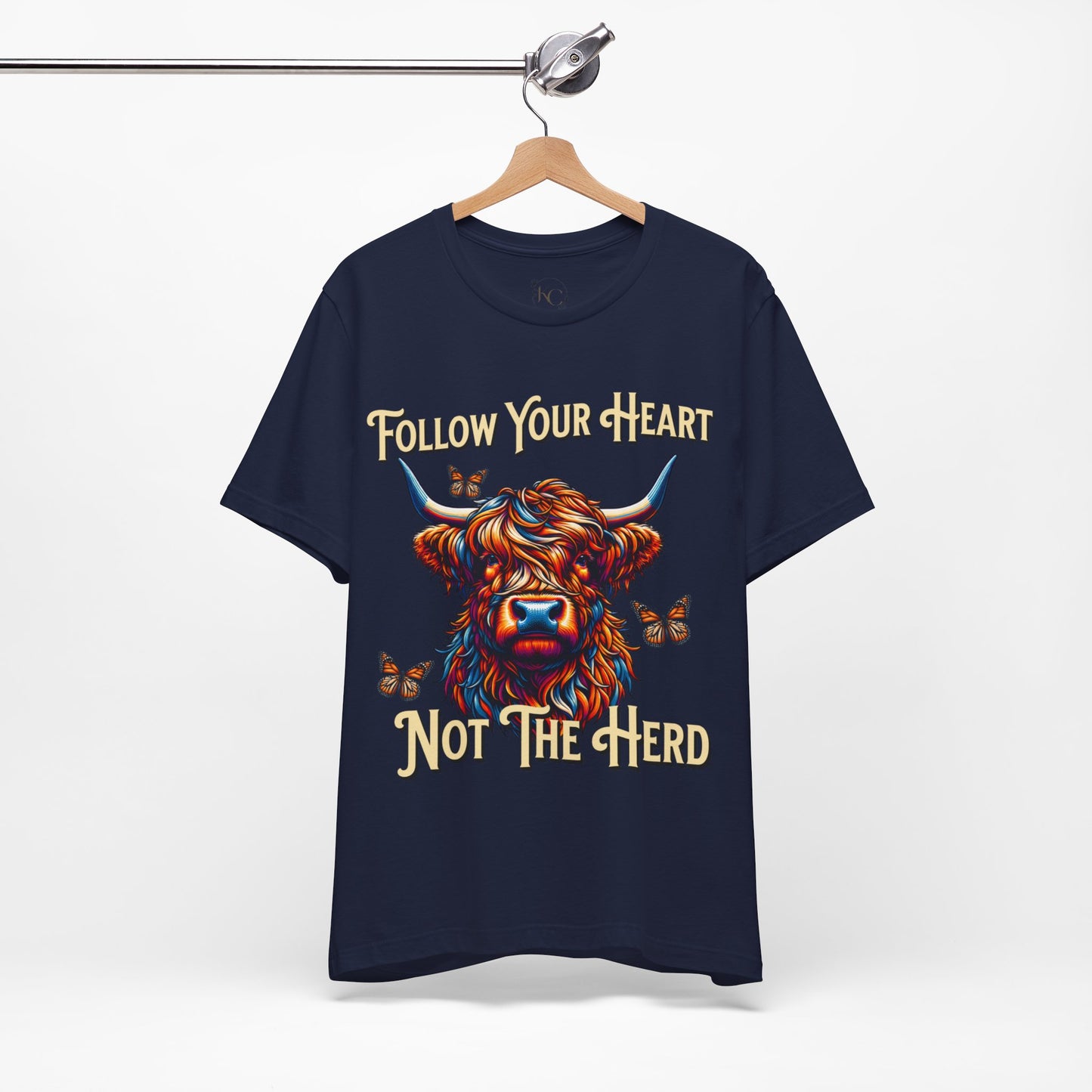 Highland Cow "Follow Your Heart Not the Herd" Graphic T-Shirt – Western Farm Style Tee