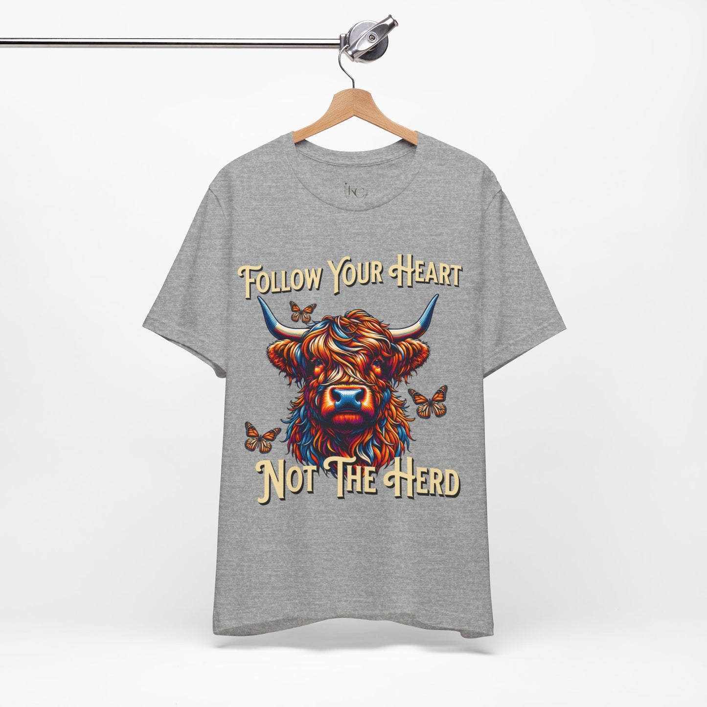 Highland Cow "Follow Your Heart Not the Herd" Graphic T-Shirt – Western Farm Style Tee