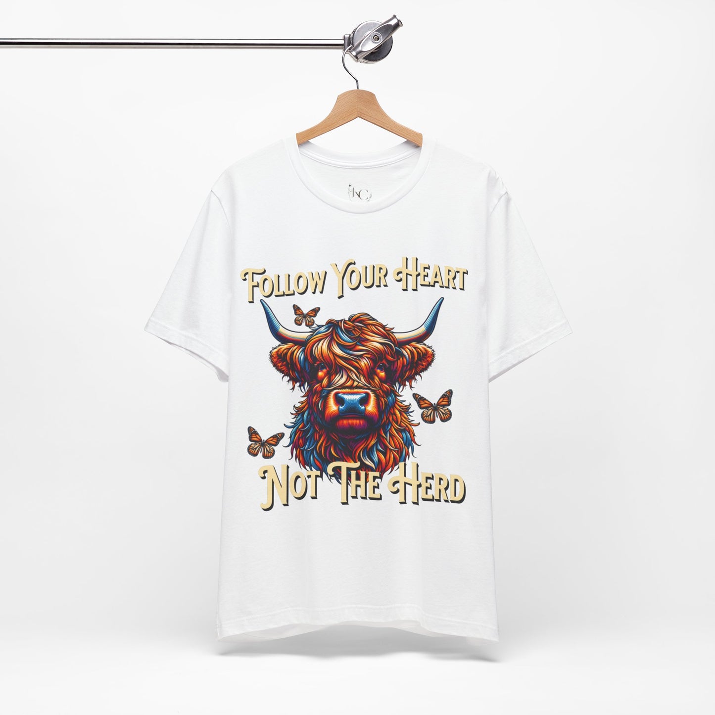 Highland Cow "Follow Your Heart Not the Herd" Graphic T-Shirt – Western Farm Style Tee