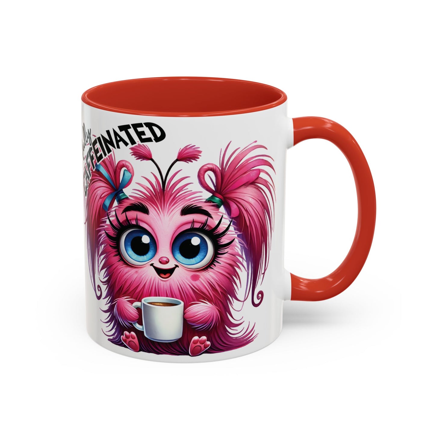 Coffee Mug - Angry Monster Before Caffeine, Happy Monster After Caffeine - Cute and Funny Design