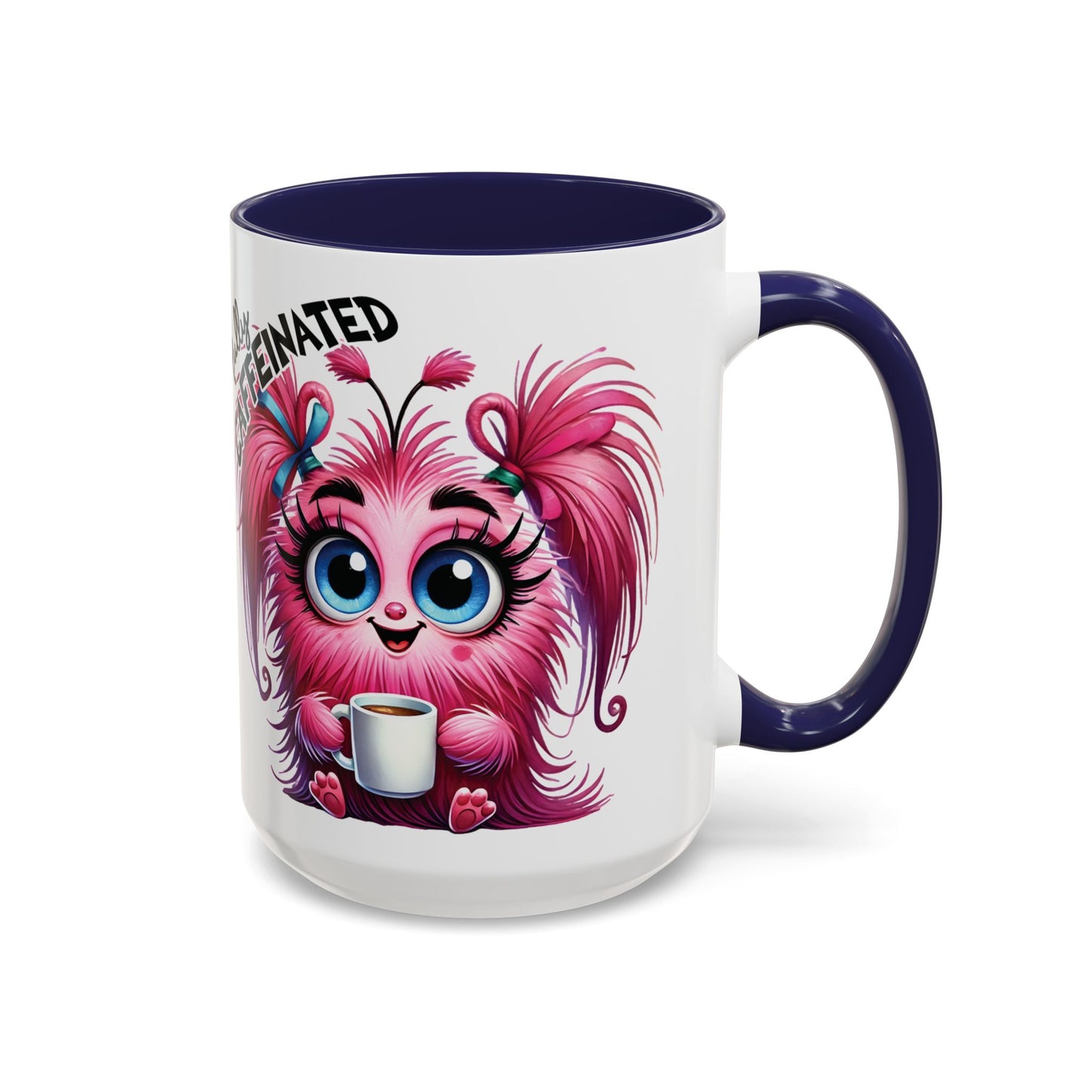 Coffee Mug - Angry Monster Before Caffeine, Happy Monster After Caffeine - Cute and Funny Design