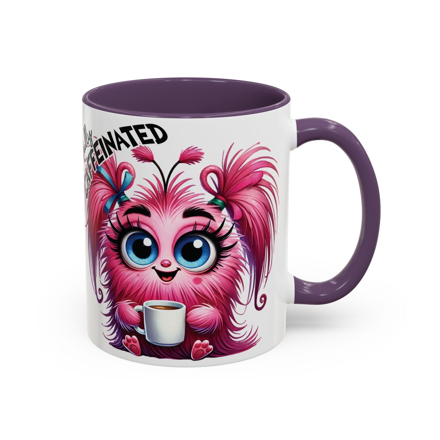 Coffee Mug - Angry Monster Before Caffeine, Happy Monster After Caffeine - Cute and Funny Design
