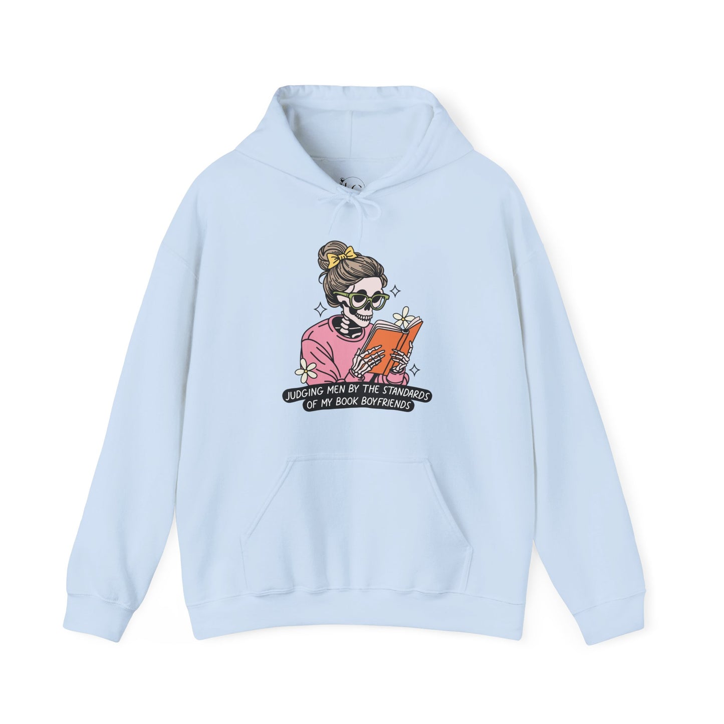 "Judging Men by the Standards of My Book Boyfriends" Hoodie – Funny Romance Reader Sweatshirt