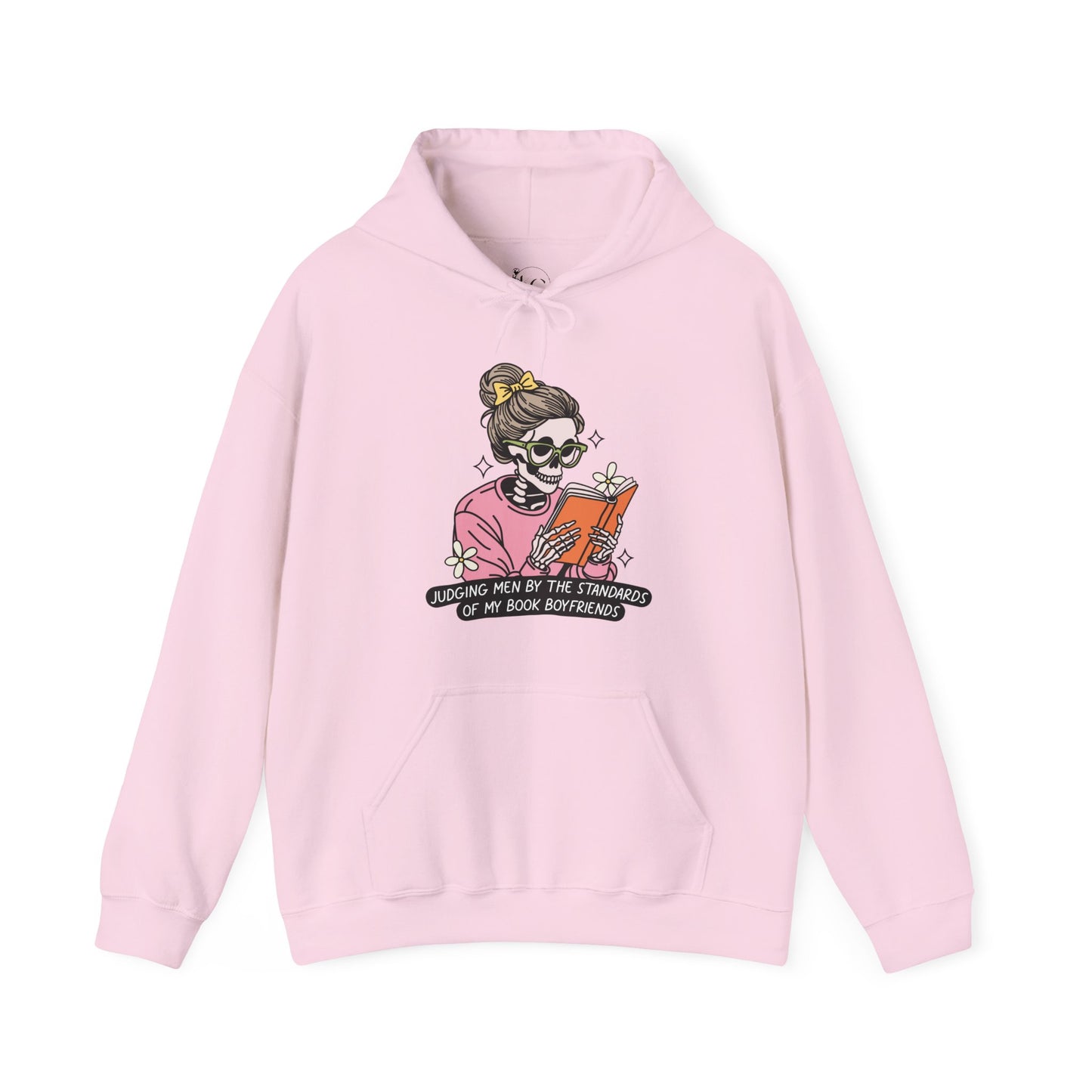 "Judging Men by the Standards of My Book Boyfriends" Hoodie – Funny Romance Reader Sweatshirt