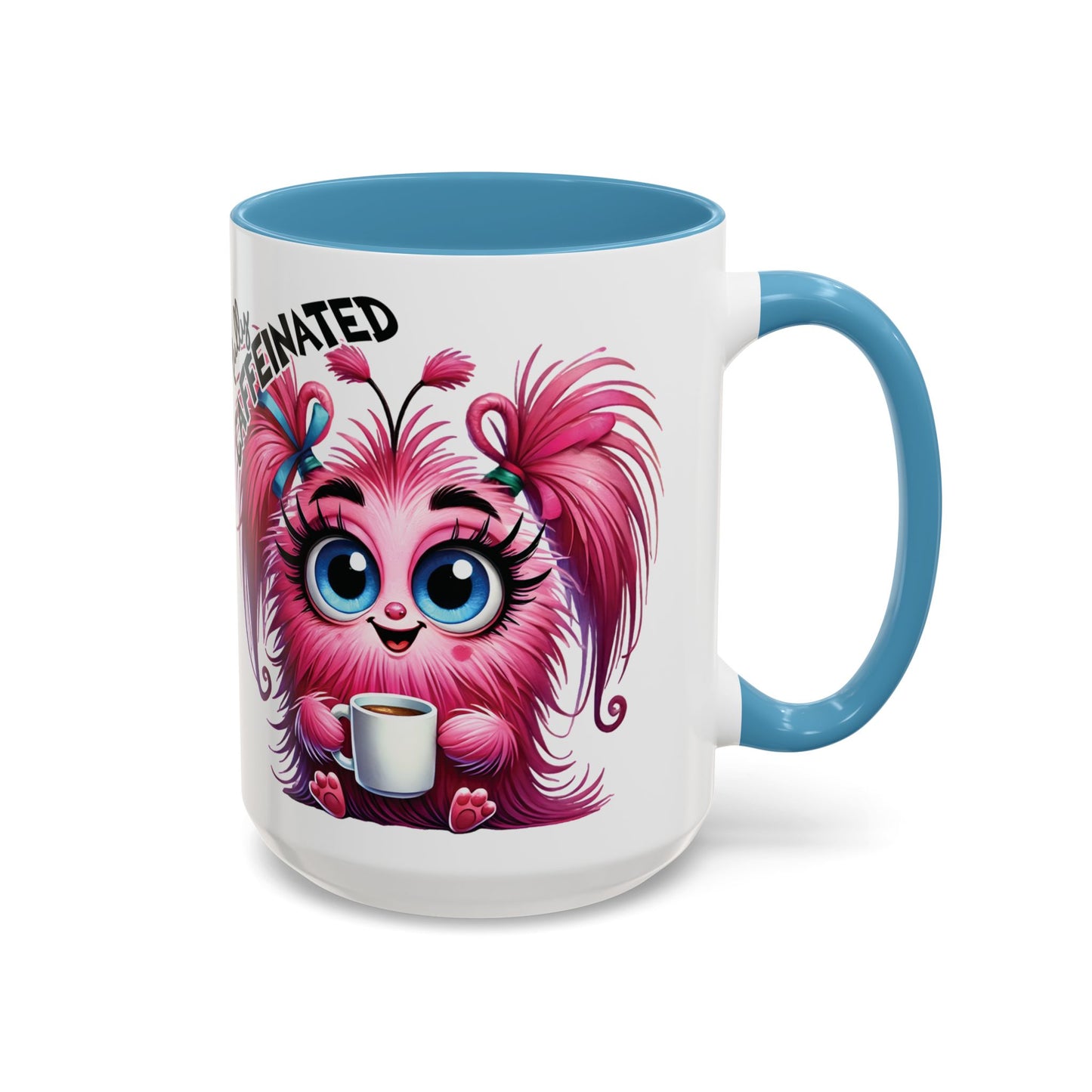 Coffee Mug - Angry Monster Before Caffeine, Happy Monster After Caffeine - Cute and Funny Design