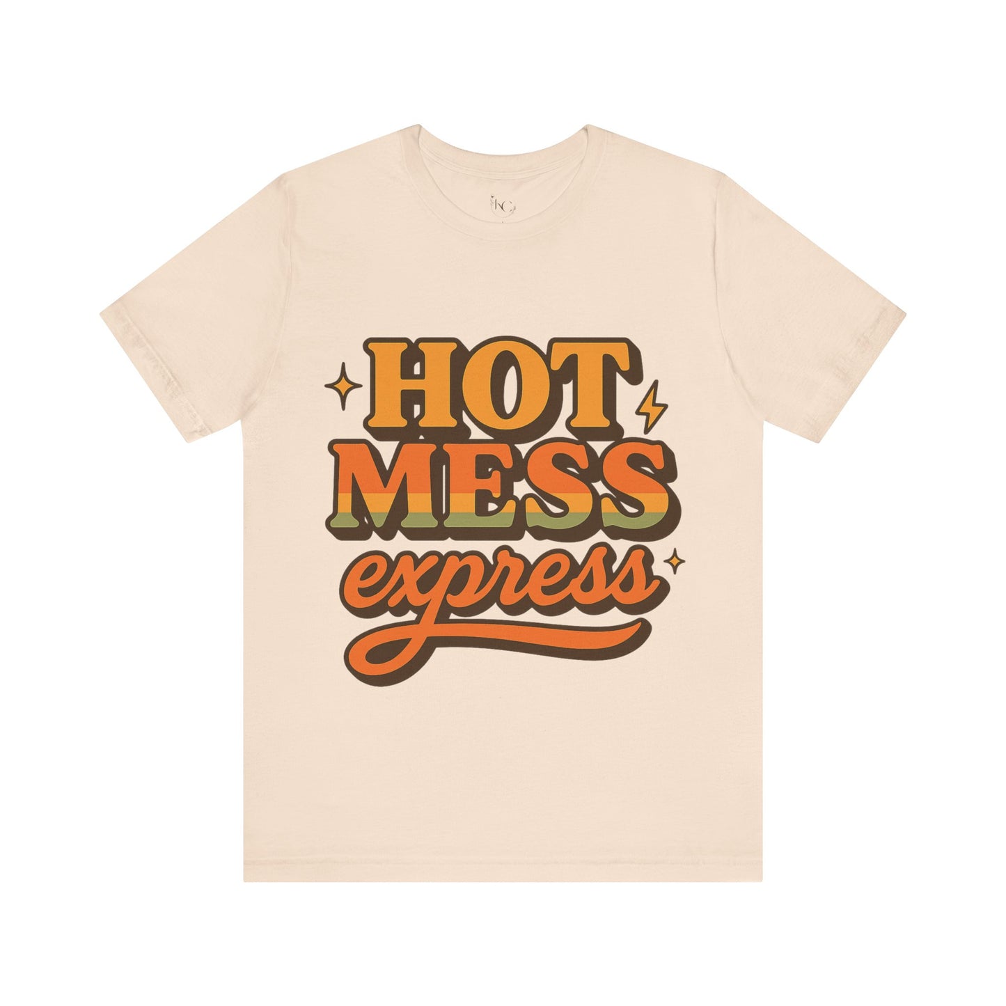 Hot Mess Express T-Shirt | Funny Women’s Graphic Tee | Retro Vintage Shirt for Moms, Coffee Lovers, Busy Women | Cute Casual Top
