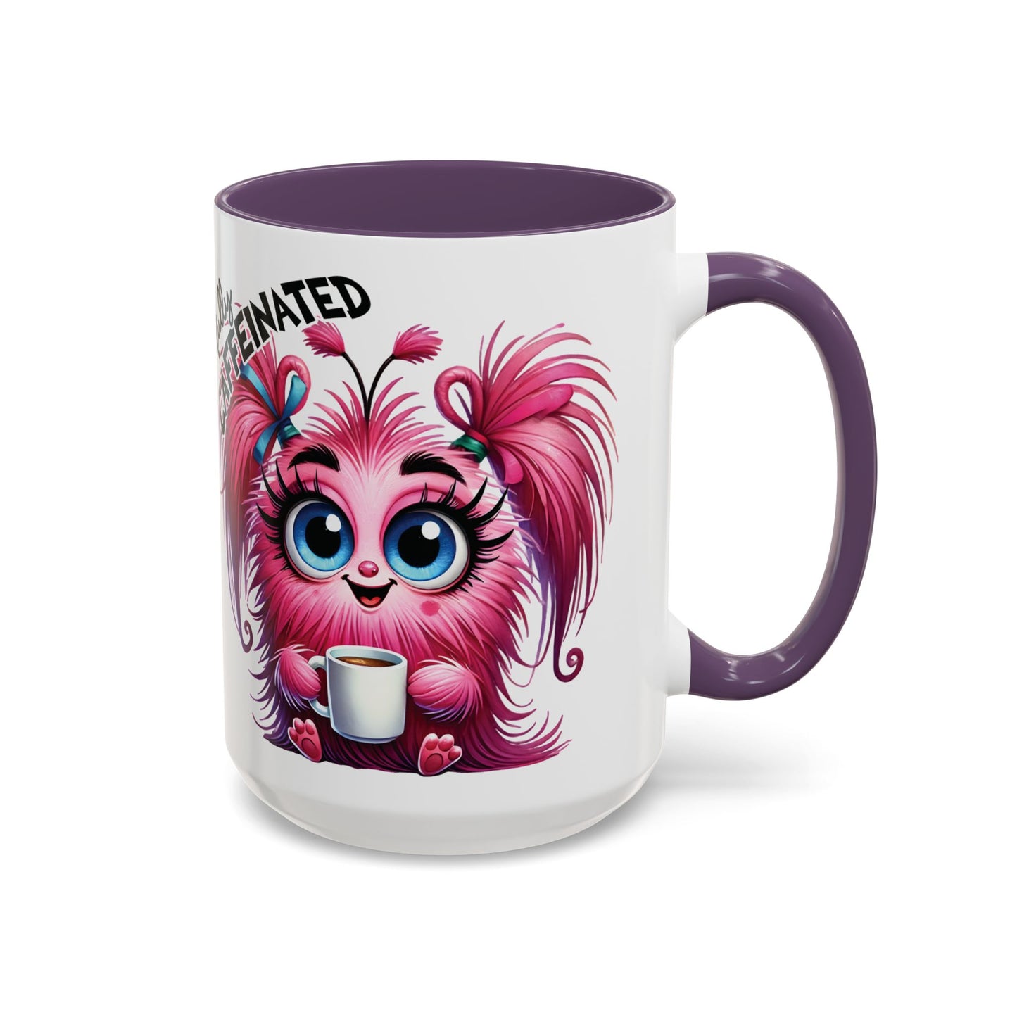 Coffee Mug - Angry Monster Before Caffeine, Happy Monster After Caffeine - Cute and Funny Design