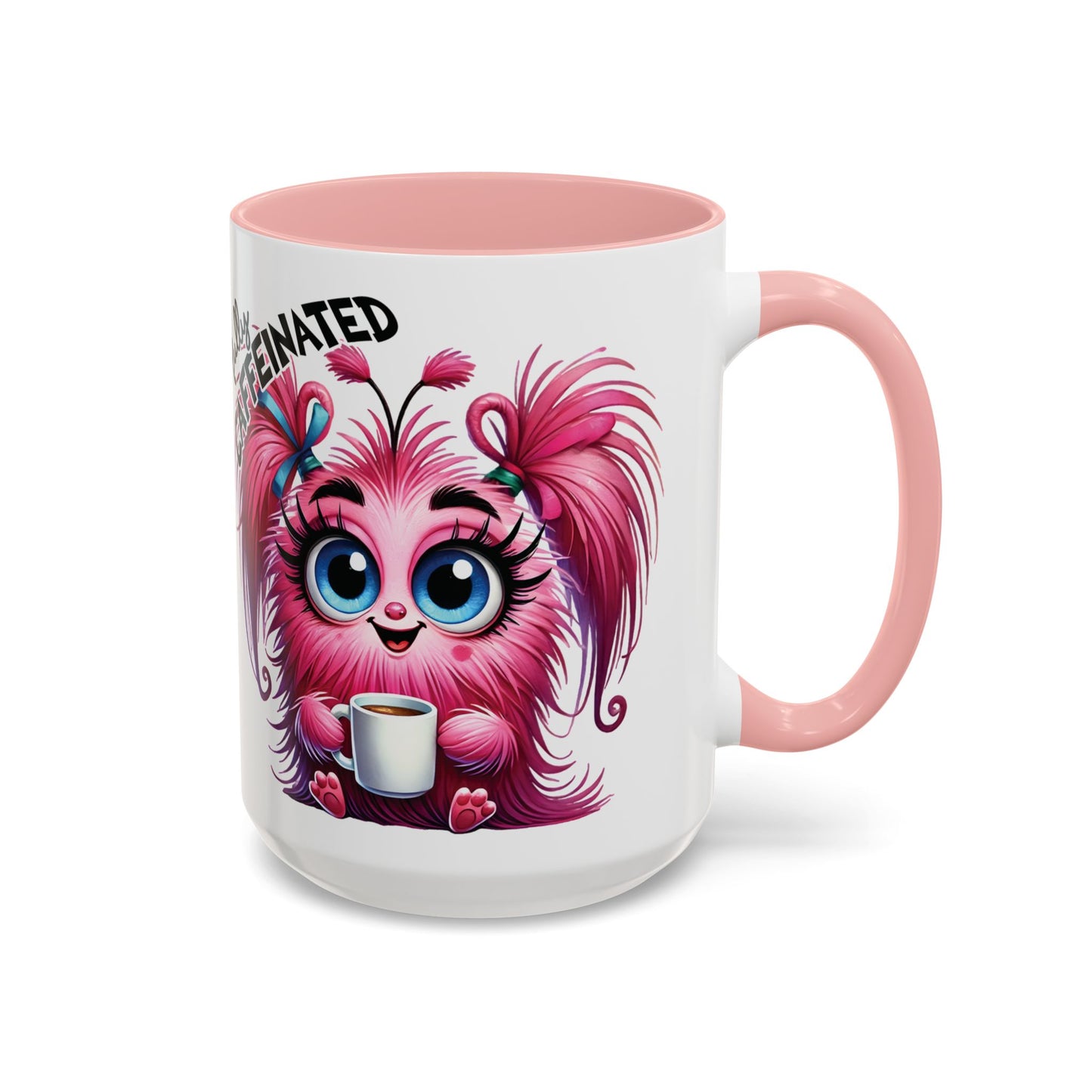 Coffee Mug - Angry Monster Before Caffeine, Happy Monster After Caffeine - Cute and Funny Design