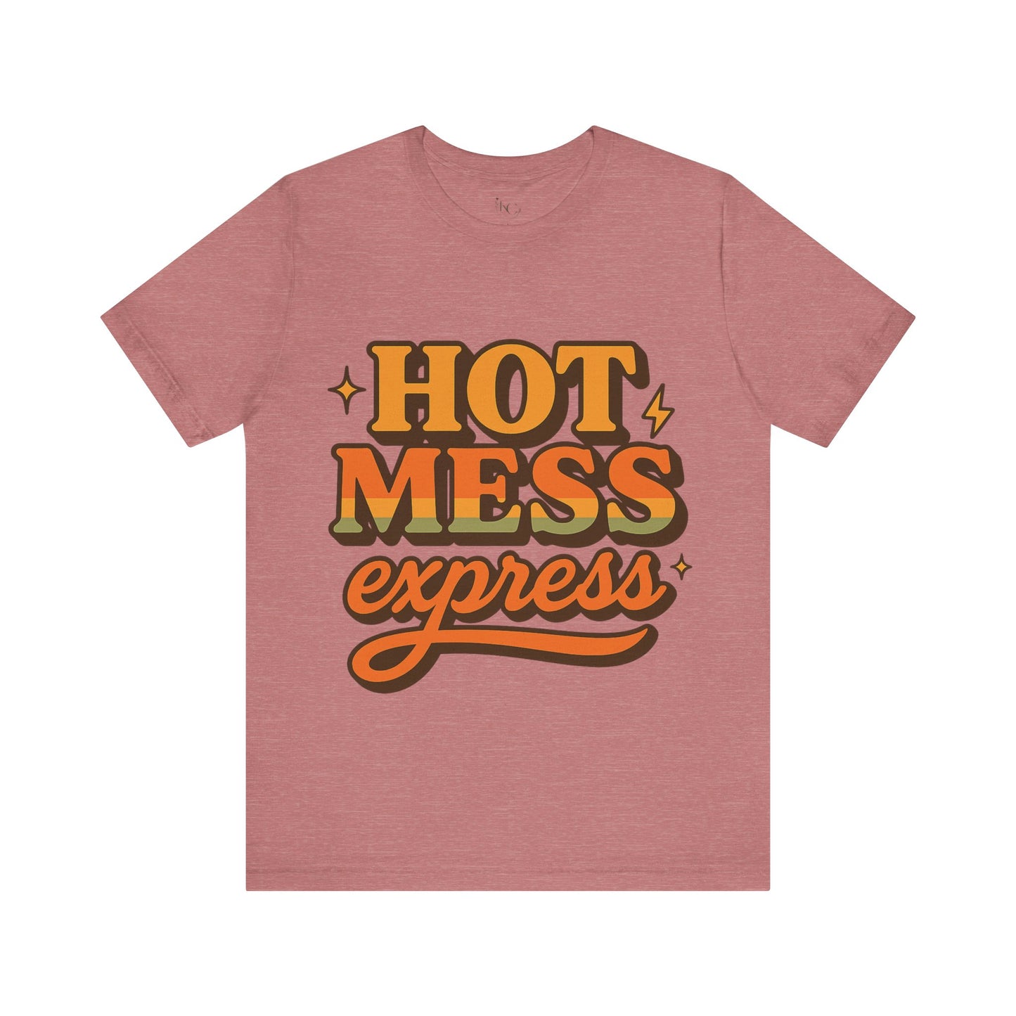 Hot Mess Express T-Shirt | Funny Women’s Graphic Tee | Retro Vintage Shirt for Moms, Coffee Lovers, Busy Women | Cute Casual Top