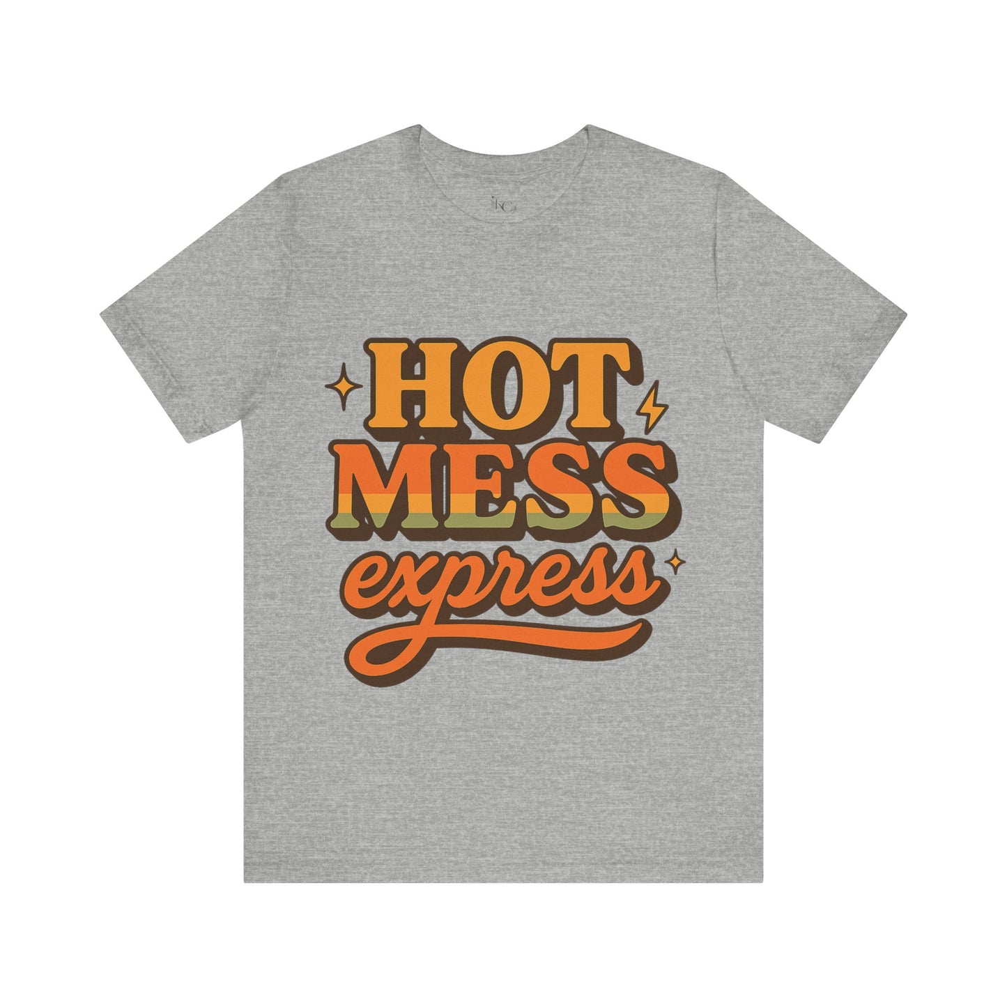 Hot Mess Express T-Shirt | Funny Women’s Graphic Tee | Retro Vintage Shirt for Moms, Coffee Lovers, Busy Women | Cute Casual Top