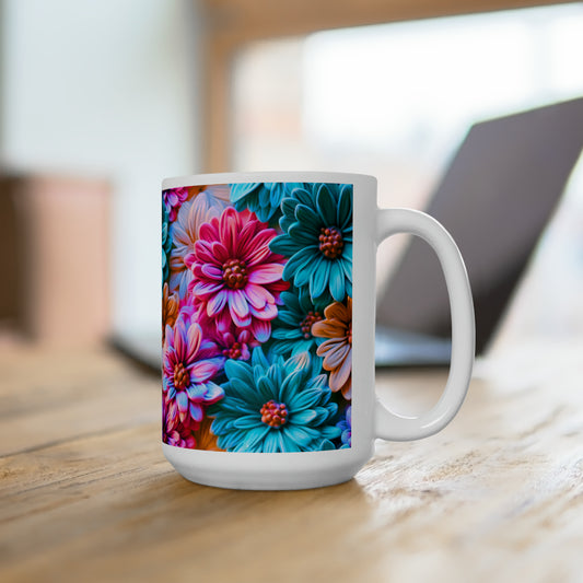 Colorful Daisies 15oz