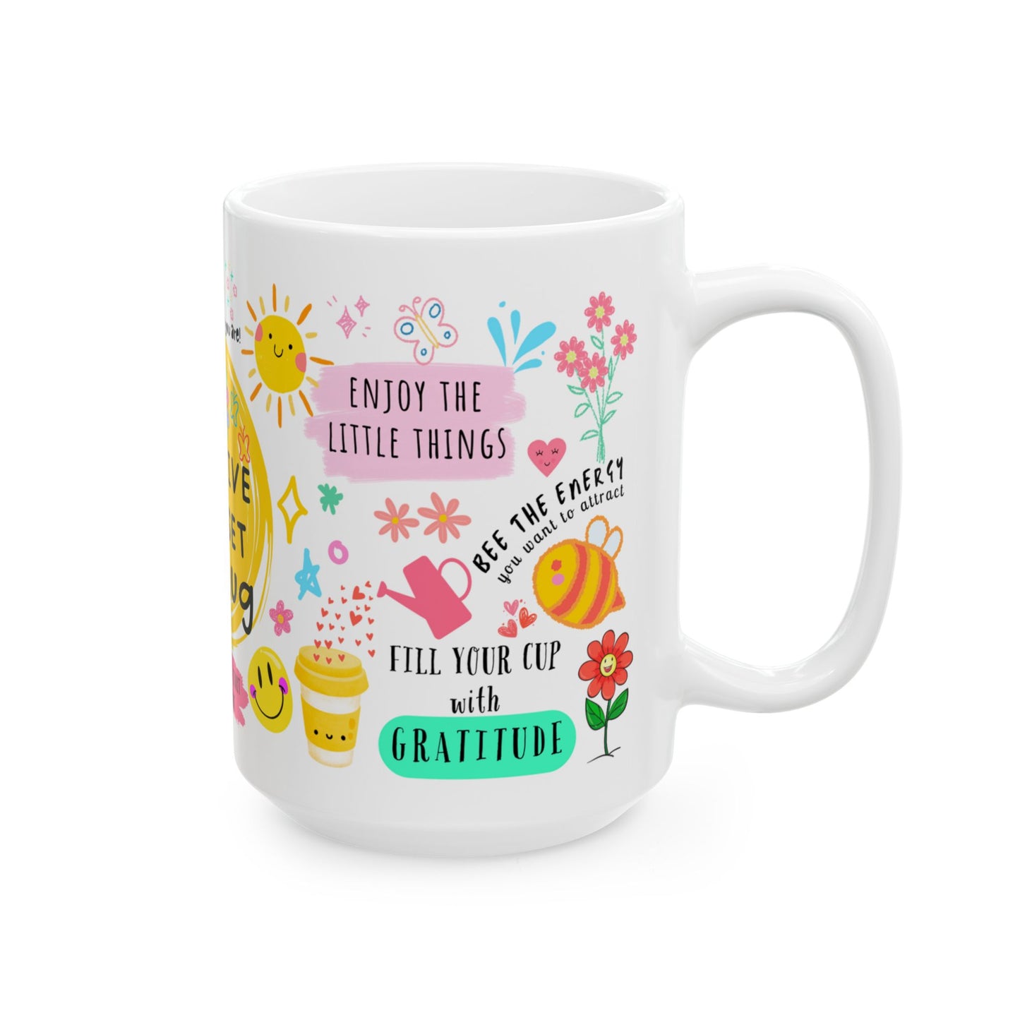 Positive Mindset Ceramic Mug, Uplifting Coffee Cup for Daily Inspiration, Gifts for Friends, Motivational Drinkware, Home Office [...]