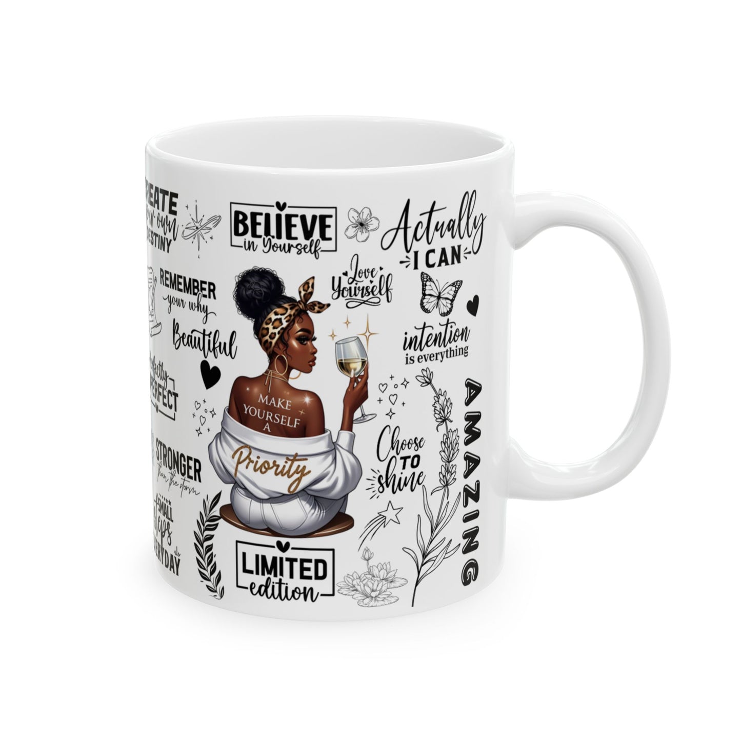 Motivational Ceramic Mug - Perfect Gift for Inspiration, Daily Affirmations, Coffee Lovers, Self-Care Reminders, Encouragement