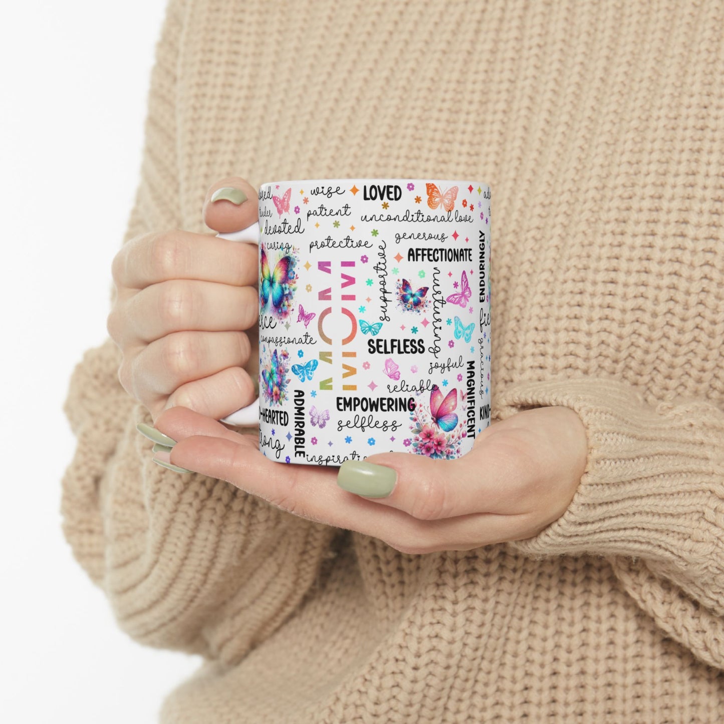 Mom Coffee Mug with Inspirational Words, Ceramic Mug