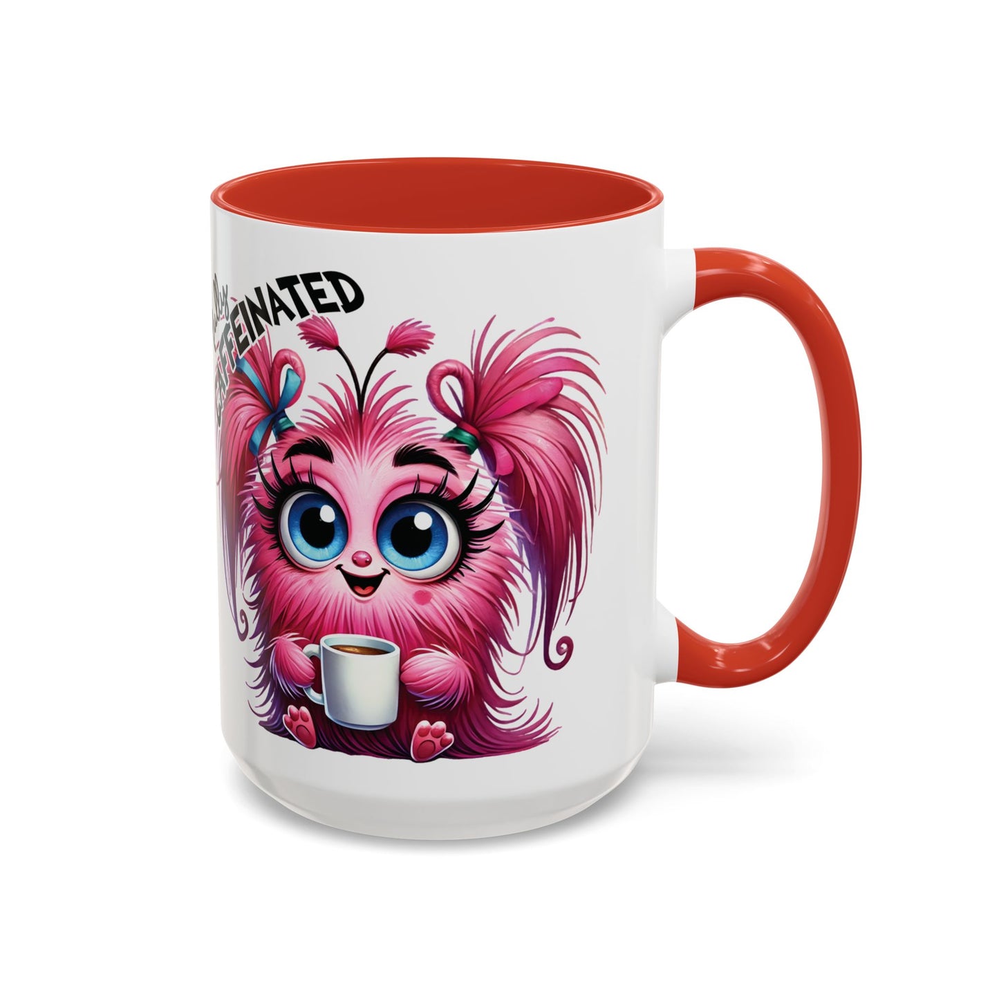 Coffee Mug - Angry Monster Before Caffeine, Happy Monster After Caffeine - Cute and Funny Design