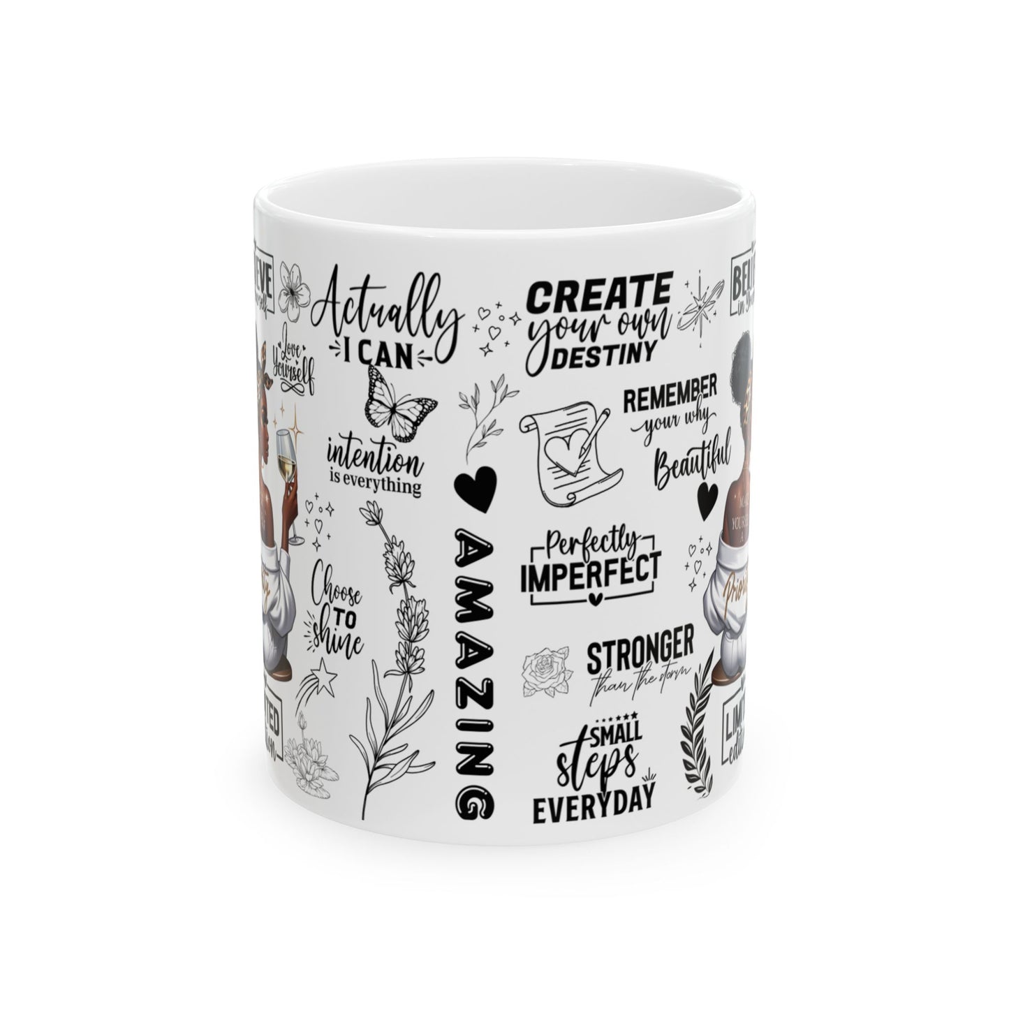 Motivational Ceramic Mug - Perfect Gift for Inspiration, Daily Affirmations, Coffee Lovers, Self-Care Reminders, Encouragement
