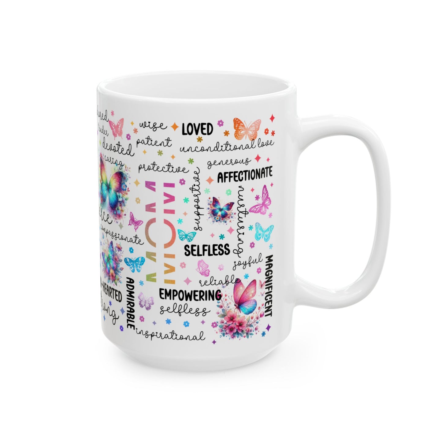 Mom Coffee Mug with Inspirational Words, Ceramic Mug