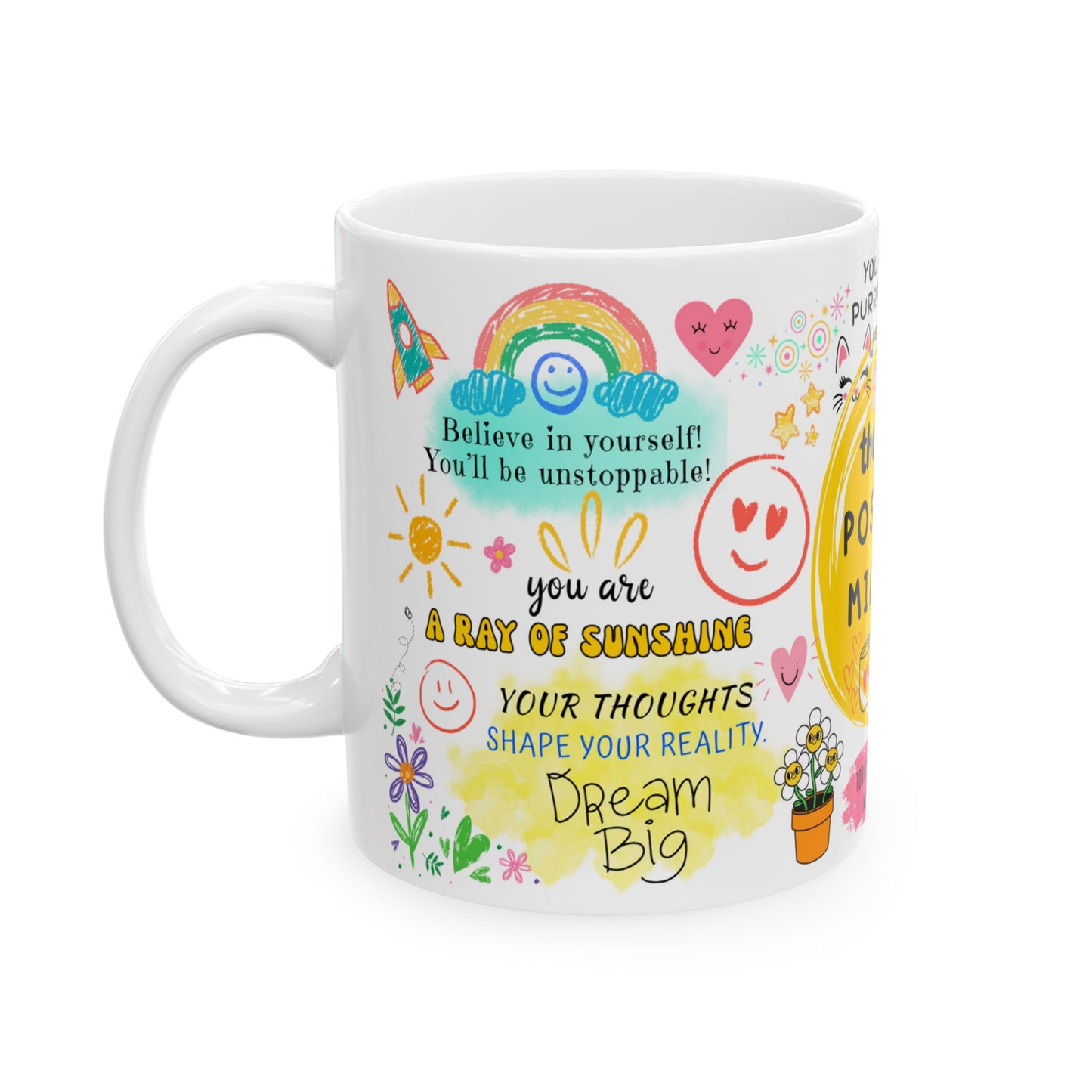 Positive Mindset Ceramic Mug, Uplifting Coffee Cup for Daily Inspiration, Gifts for Friends, Motivational Drinkware, Home Office [...]