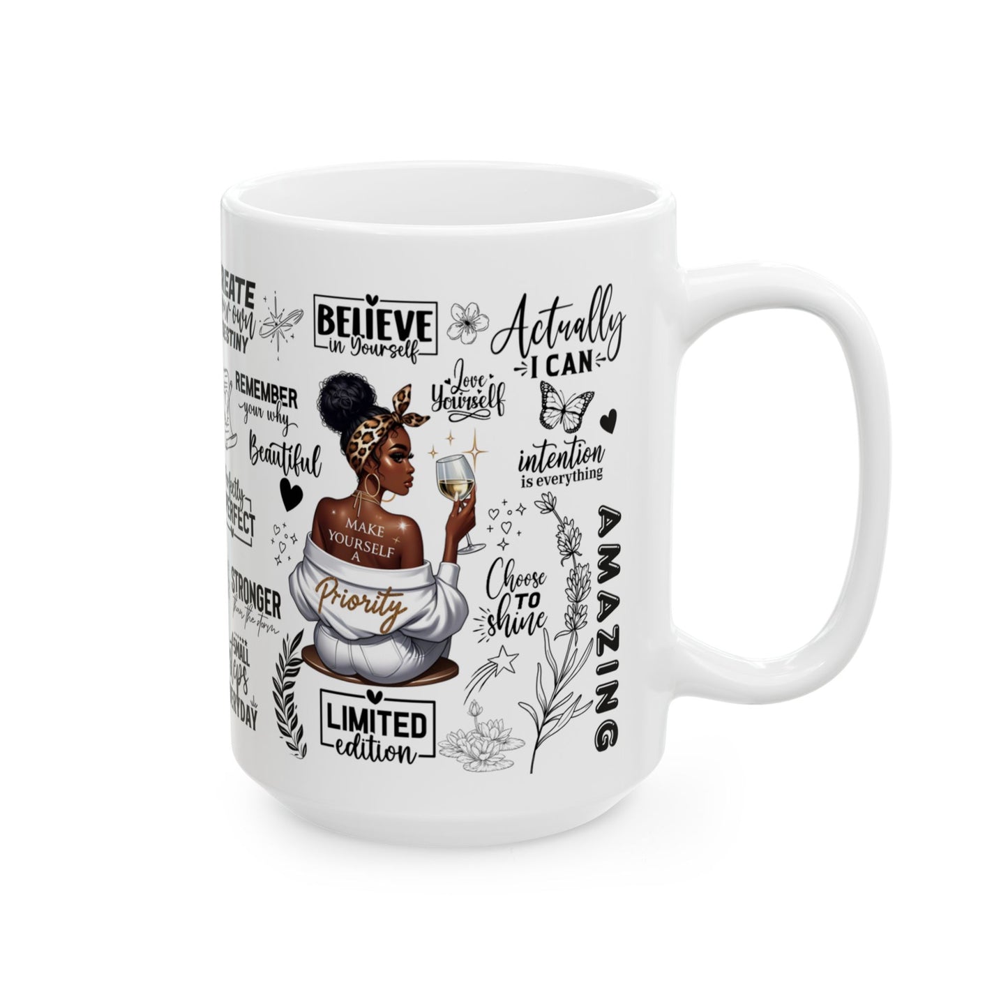 Motivational Ceramic Mug - Perfect Gift for Inspiration, Daily Affirmations, Coffee Lovers, Self-Care Reminders, Encouragement