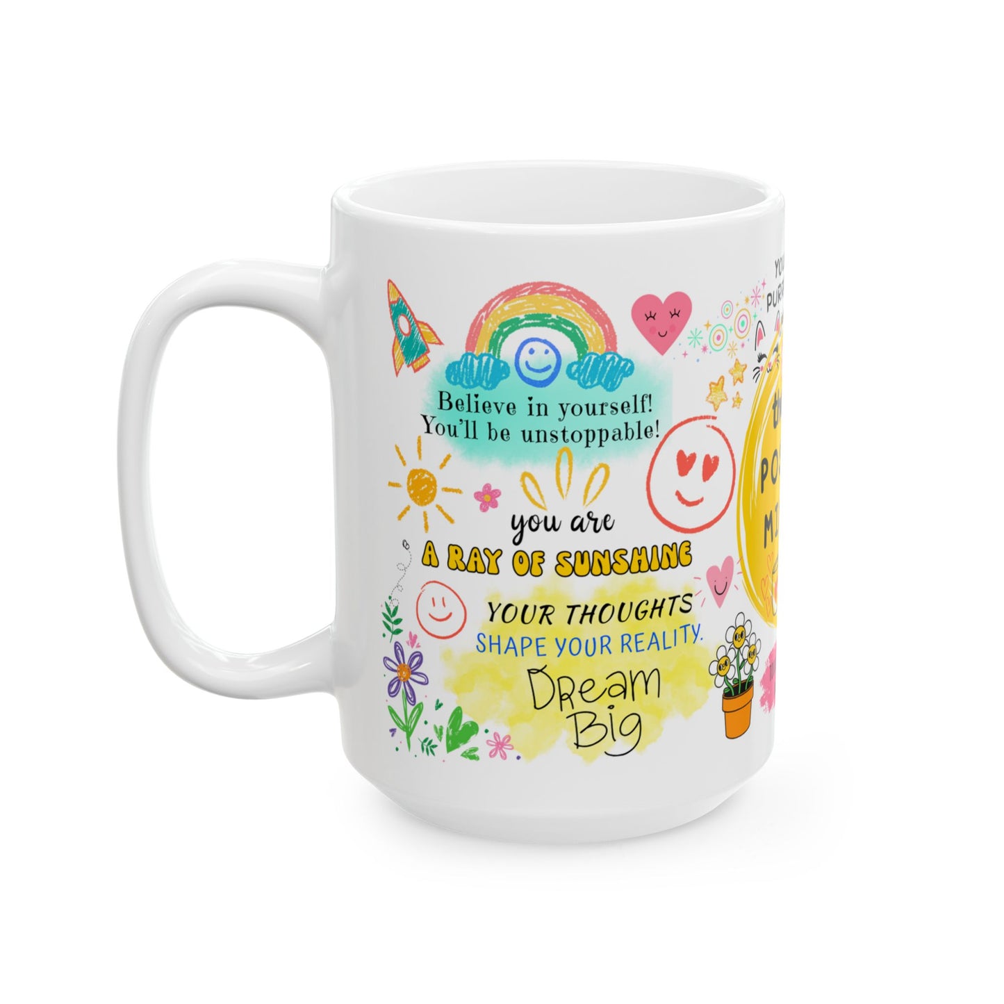 Positive Mindset Ceramic Mug, Uplifting Coffee Cup for Daily Inspiration, Gifts for Friends, Motivational Drinkware, Home Office [...]