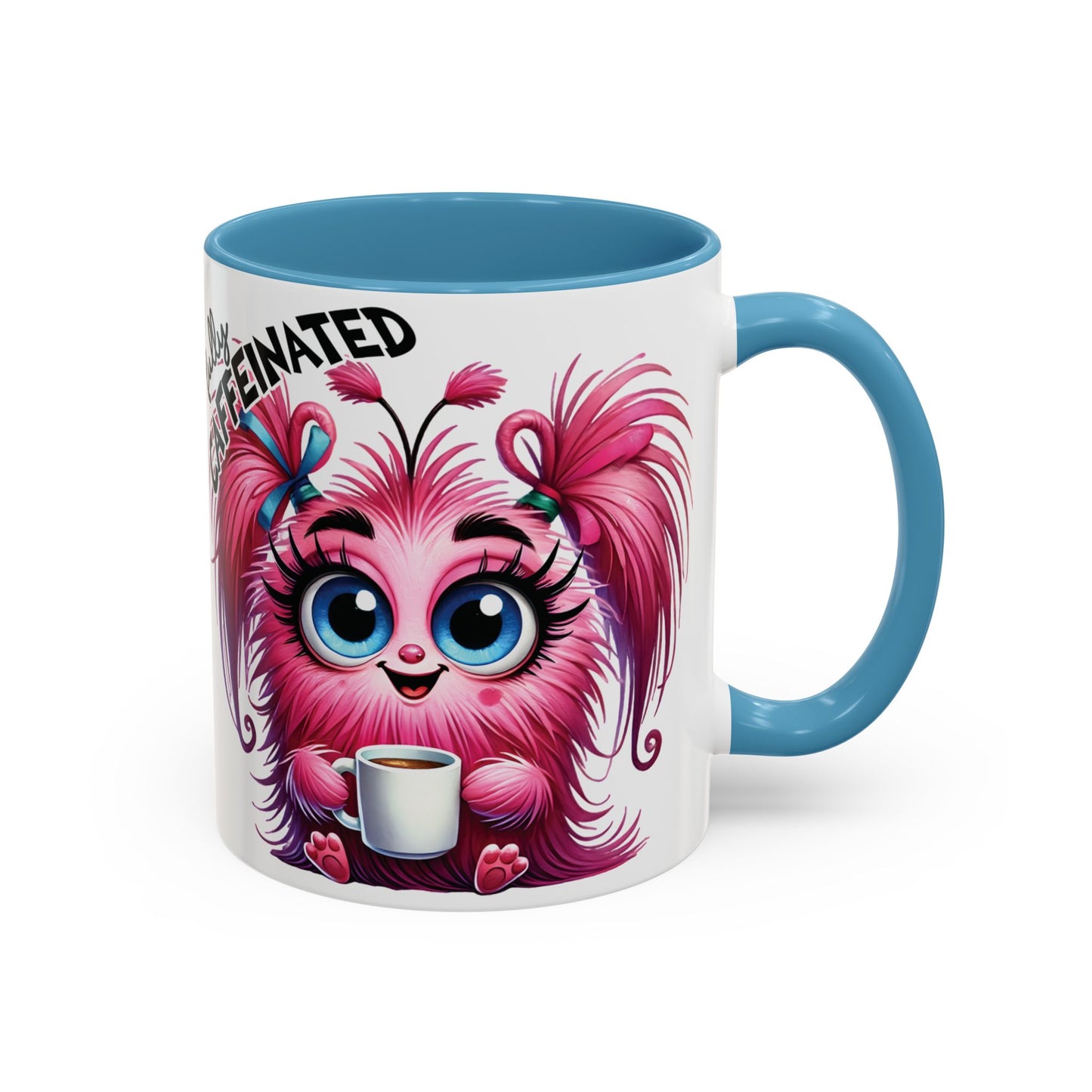 Coffee Mug - Angry Monster Before Caffeine, Happy Monster After Caffeine - Cute and Funny Design