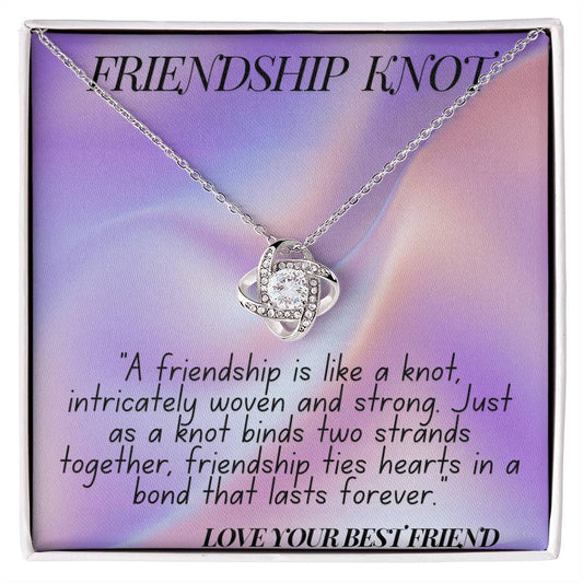 "Forever Linked: The Friendship Knot Necklace"